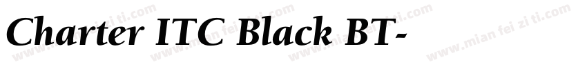 Charter ITC Black BT字体转换